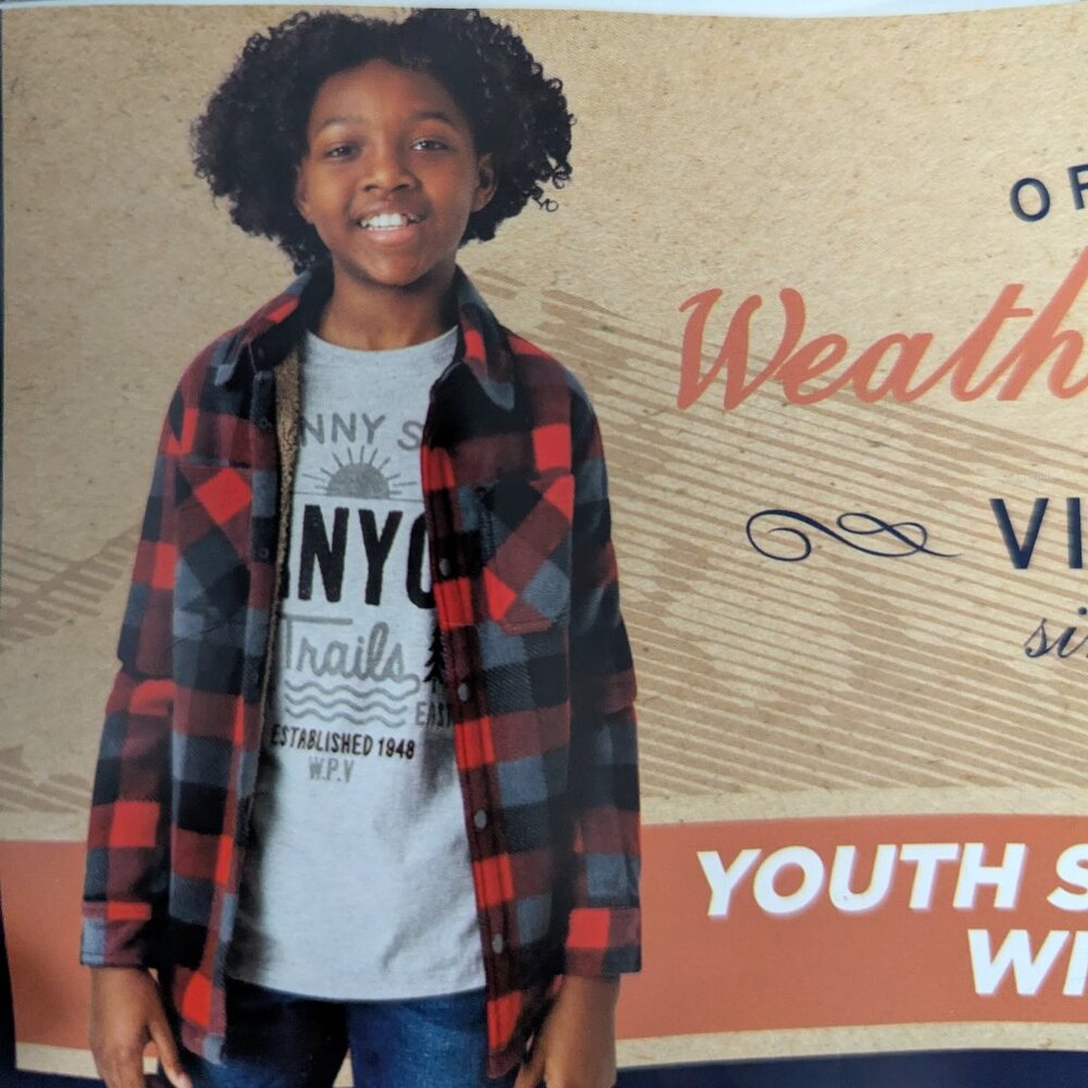 NWT! Weatherproof Vintage Boys 2-piece Fleece Button Up + T-Shirt Set